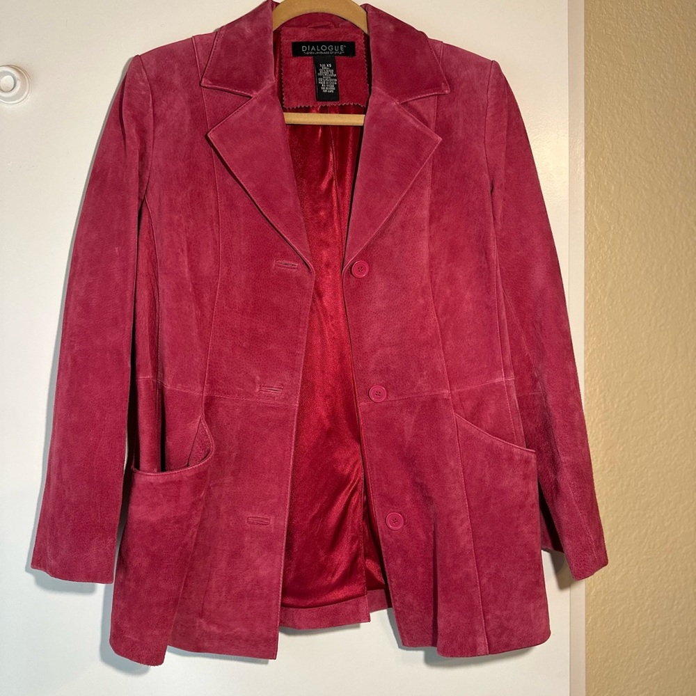 Dialogue Women's Pink Suede Jacket